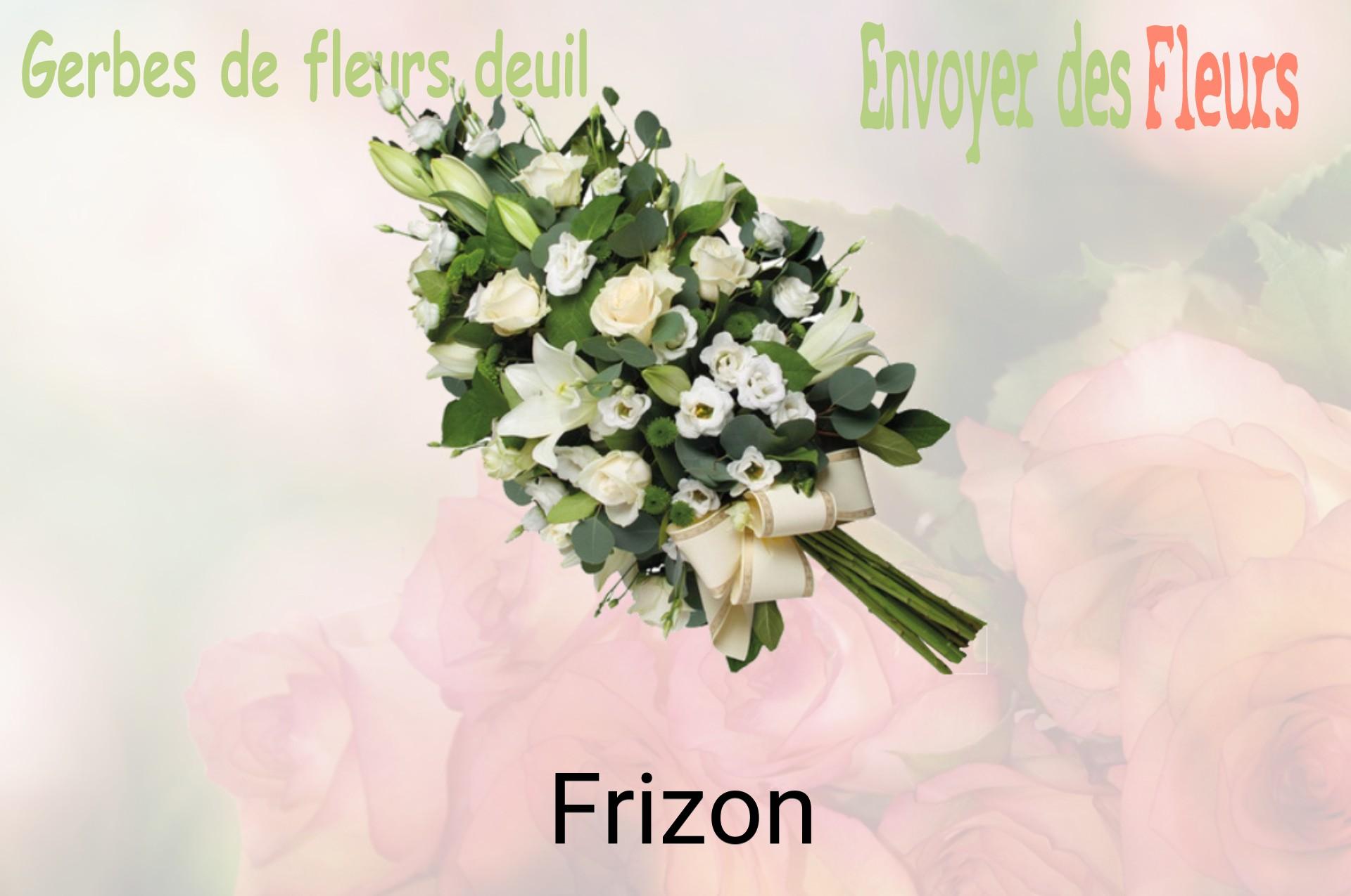 Gerbe de fleurs de deuil livrée à Frizon